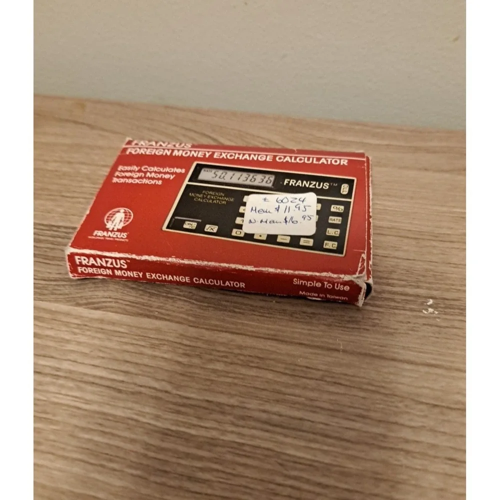 Vintage Foreign Money Exchange Calculator- Franzus Model ME-200 With Instruction